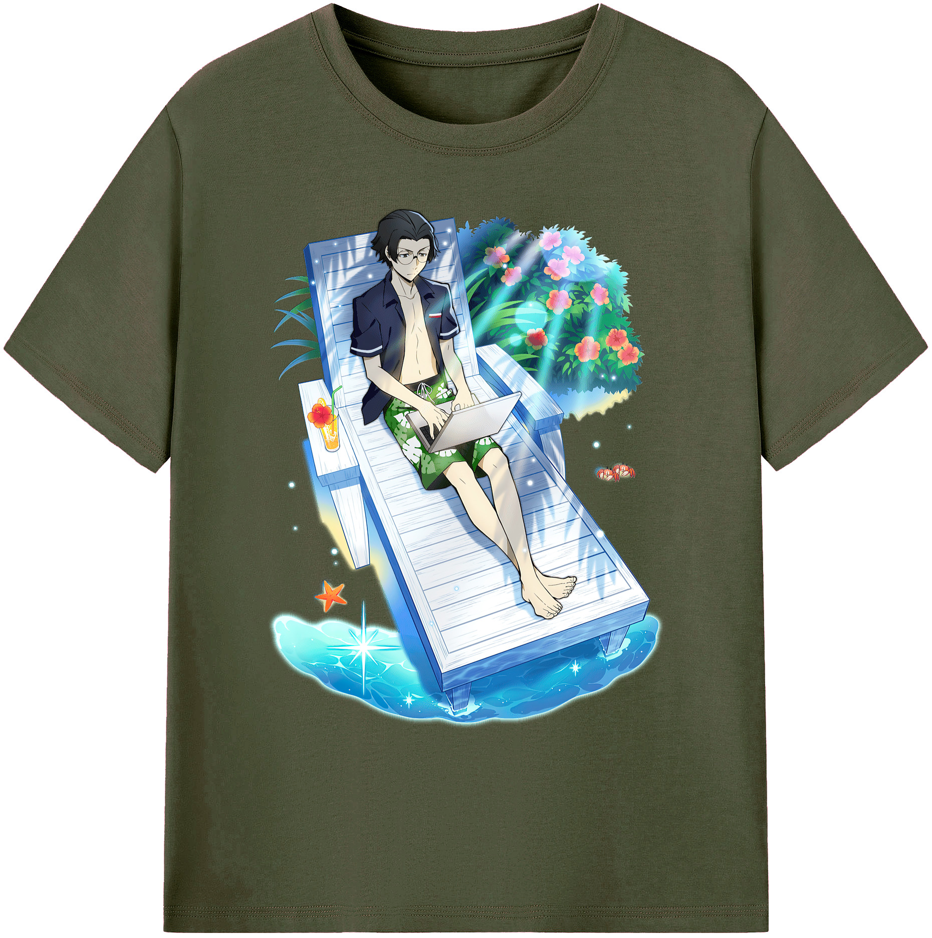 （画像用） 文豪ストレイドッグス Bungo Stray Dogs 綿100％ メンズ半袖Tシャツ｜肌触りやわらか＆通気性